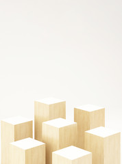 Fototapeta premium Geometric figures display on background,3d rendering ,3d illustration 