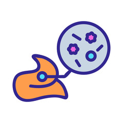fecal infection icon vector. fecal infection sign. color symbol illustration