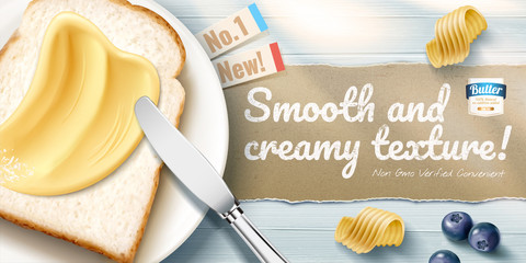Creamy butter banner ads
