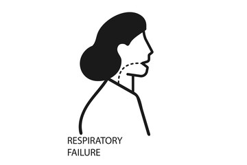 respiratory failure icon vector