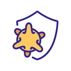 prevention wash hands under tap icon vector. prevention wash hands under tap sign. color symbol illustration