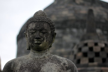 statue of buddha in Borobudur Temple - Indonesia