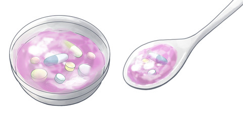 ゼリーで包んだ薬のイラスト6