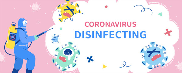 COVID-19 disinfection banner