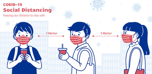 Social distancing banner