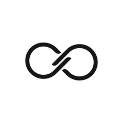 Infinity loop icon design isolated on white background