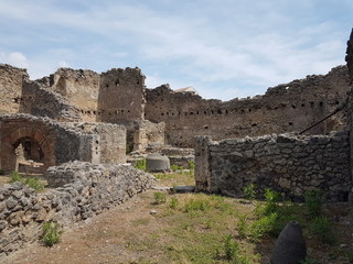 Ancient ruins in italy city