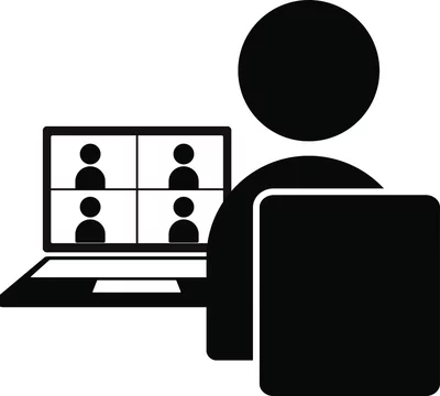 テレワーク Web会議 アイコン ベクターイラスト Stock Vector Adobe Stock