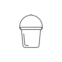 Bucket icon design isolated on white background