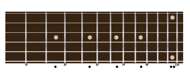 ギター指板　グラフィック　12フレットまで © 剛 垰野