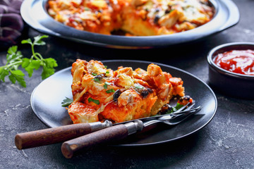 A portion of south american chicken tamale pie