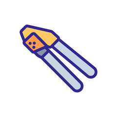 kitchen garlic press icon vector. kitchen garlic press sign. color symbol illustration