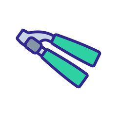 manual mechanical press with silicone protective handles icon vector. manual mechanical press with silicone protective handles sign. color symbol illustration