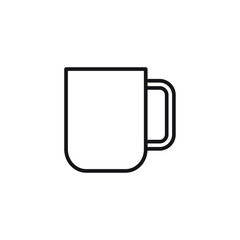 Glass mug icon clour vector