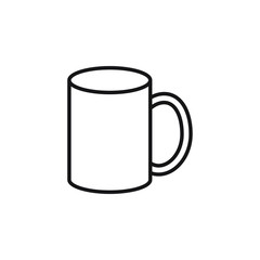 Glass mug icon clour vector