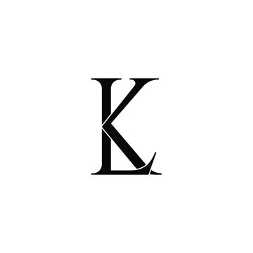 kl letter original monogram logo design