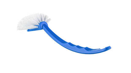 blue dish cleaning brush with long handle