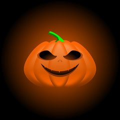 Halloween Jack glowing in the dark