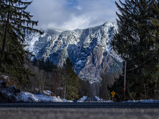 Snow covered mountains