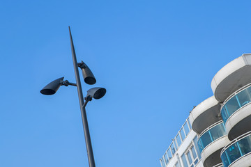 Lamp posts at Zandvoort.Netherlands. 