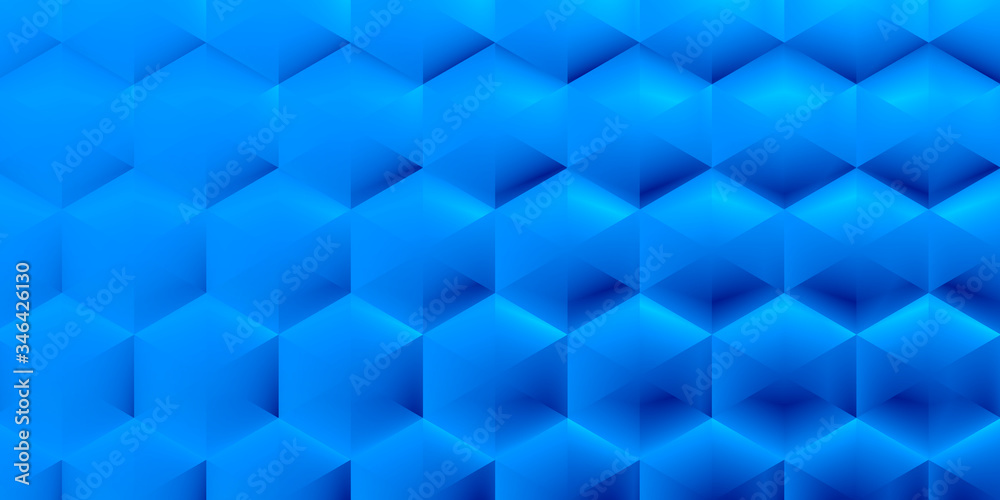 Canvas Prints blue abstract background with hexagonal elements