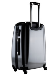 Obraz premium black suitcase on wheels plastic beautiful