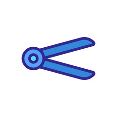 iron straightener with holder icon vector. iron straightener with holder sign. color symbol illustration