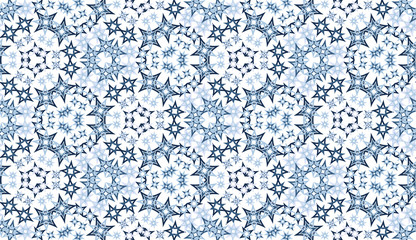 Blue stars on a white background. Vintage abstract seamless pattern. Useful as design element for texture and artistic compositions. - 346427776