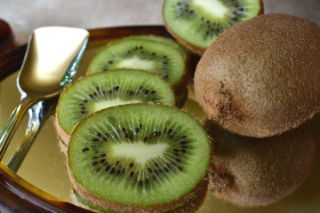 kiwi fruit on a plate