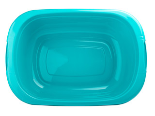 green plastic bath for children