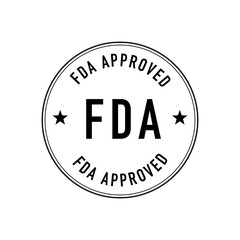 Fda approved stamp. Vector