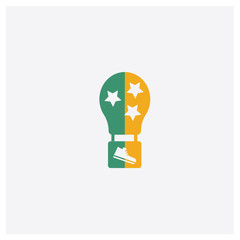 Delivery concept 2 colored icon. Isolated orange and green Delivery vector symbol design. Can be used for web and mobile UI/UX