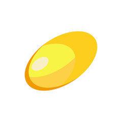 Isometric style icon.Fish oil capsule isometric icon. Vector illustration isolated on a white background.