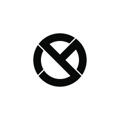sm typography letter original monogram logo design