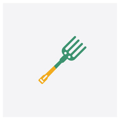 Roak concept 2 colored icon. Isolated orange and green Roak vector symbol design. Can be used for web and mobile UI/UX
