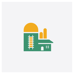 Harvest concept 2 colored icon. Isolated orange and green Harvest vector symbol design. Can be used for web and mobile UI/UX