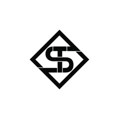 st typography letter original monogram logo design