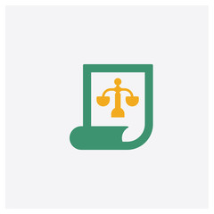   concept 2 colored icon. Isolated orange and green   vector symbol design. Can be used for web and mobile UI/UX