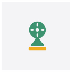 Time concept 2 colored icon. Isolated orange and green Time vector symbol design. Can be used for web and mobile UI/UX