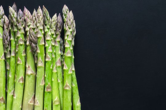 Asparagus in the left side