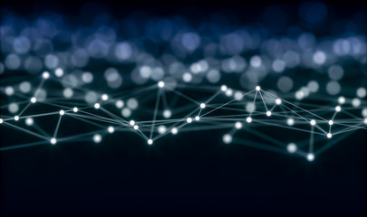 Abstract net concept - 3D rendering. Computer generated abstract background.