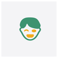 Tough concept 2 colored icon. Isolated orange and green Tough vector symbol design. Can be used for web and mobile UI/UX