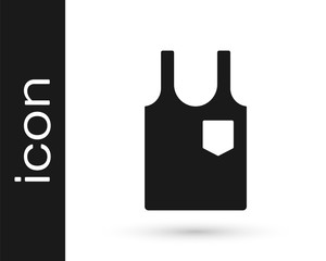 Grey Sleeveless T-shirt icon isolated on white background. Vector Illustration