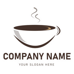 hot espresso logo for restaurant and company