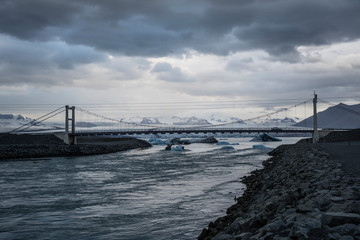 Bridge at J&ouml;kuls&aacute;rl&oacute;n glacier lagoon