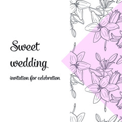 Wedding invitations with magnolia