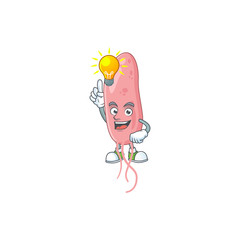 A genius vibrio cholerae mascot character design have an idea