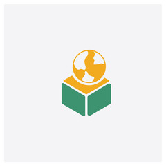 Box concept 2 colored icon. Isolated orange and green Box vector symbol design. Can be used for web and mobile UI/UX