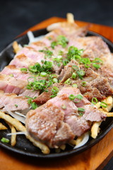 豚肉の鉄板焼き