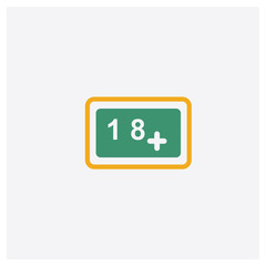 Plus concept 2 colored icon. Isolated orange and green Plus vector symbol design. Can be used for web and mobile UI/UX